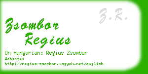 zsombor regius business card